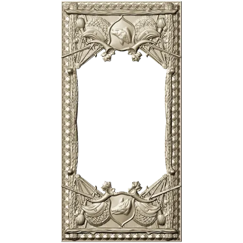 Heraldic Woven Frame - STL 3D model for CNC milling