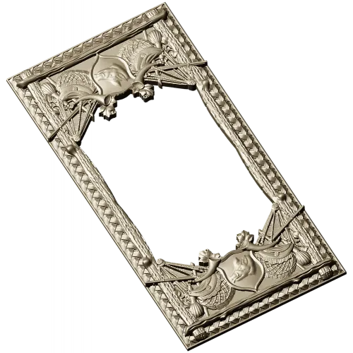 Heraldic Woven Frame - STL 3D model for CNC milling