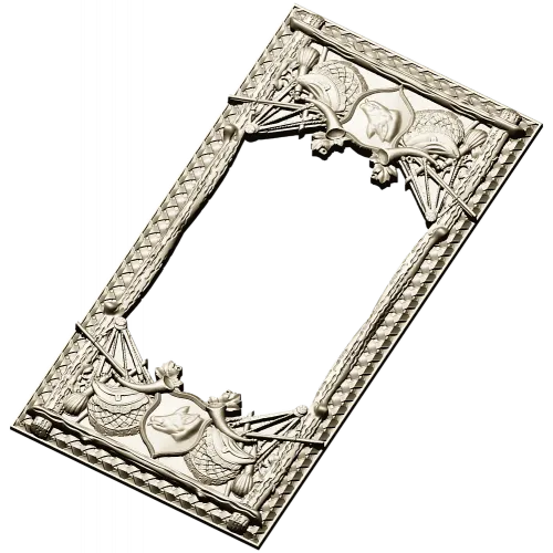 Heraldic Woven Frame - STL 3D model for CNC milling