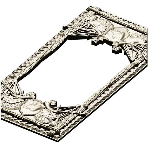 Heraldic Woven Frame - STL 3D model for CNC milling