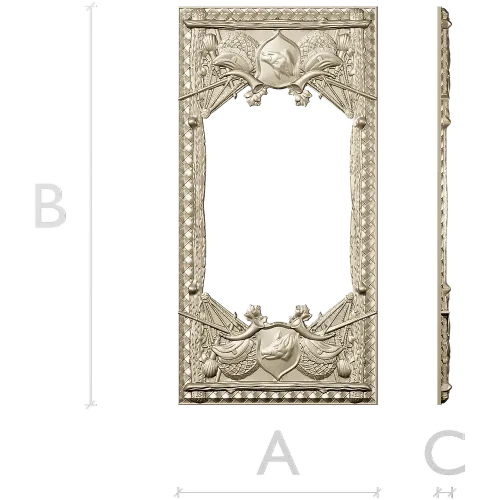 Heraldic Woven Frame - STL 3D model for CNC milling