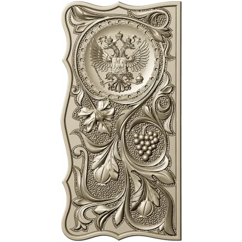 Russian Coat of Arms Panel STL - decorative relief for CNC