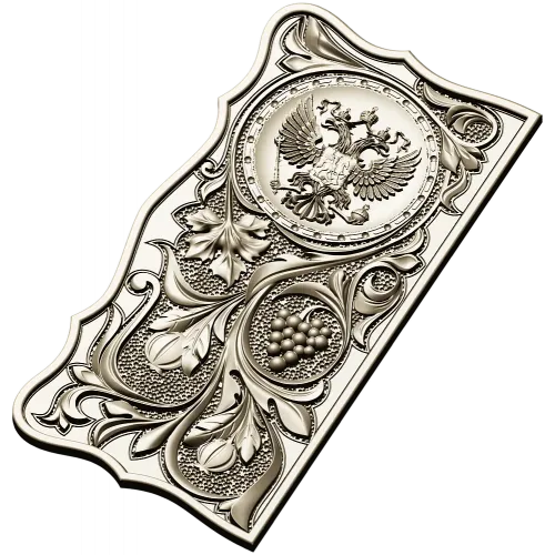 Russian Coat of Arms Panel STL - decorative relief for CNC