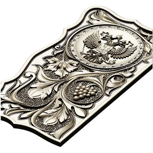 Russian Coat of Arms Panel STL - decorative relief for CNC
