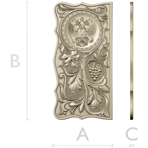 Russian Coat of Arms Panel STL - decorative relief for CNC