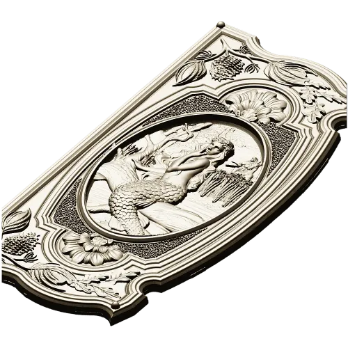 Seaside Nymph Panel - Mermaid Relief STL for CNC