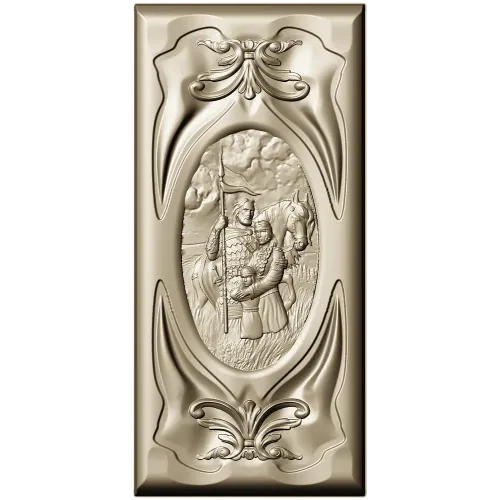 Rus Bogatyr Vertical Relief Panel STL