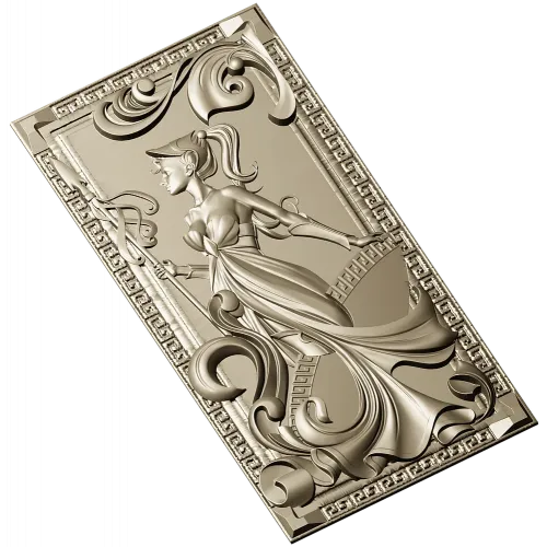 Grecian Muse decorative panel - STL 3D model for CNC