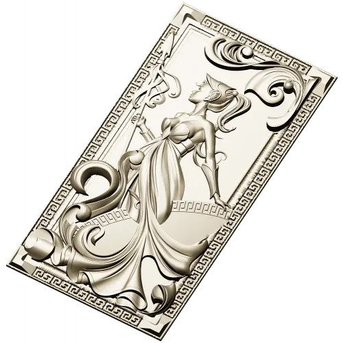 Grecian Muse decorative panel - STL 3D model for CNC