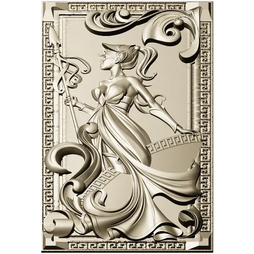 Grecian Muse decorative panel - STL 3D model for CNC