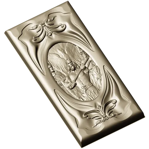 Sacred Flame Guardian - relief panel STL for CNC