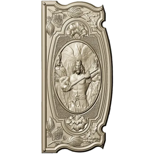 Рельефная панель "Священный Воитель" - 3D STL для ЧПУ