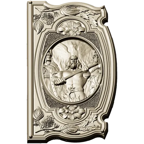 Рельефная панель "Священный Воитель" - 3D STL для ЧПУ