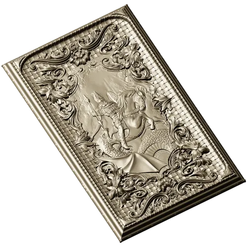 3D модель панели "Всадник и Змей" в формате STL для ЧПУ