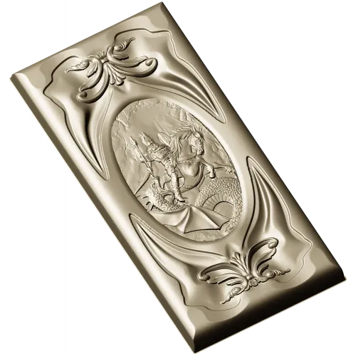 High-relief Dragon-Slayer Panel - STL 3D model for CNC