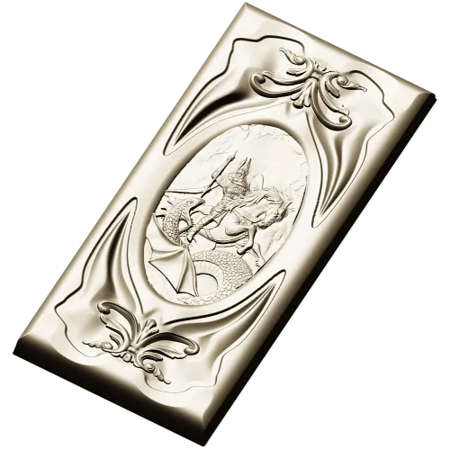 High-relief Dragon-Slayer Panel - STL 3D model for CNC