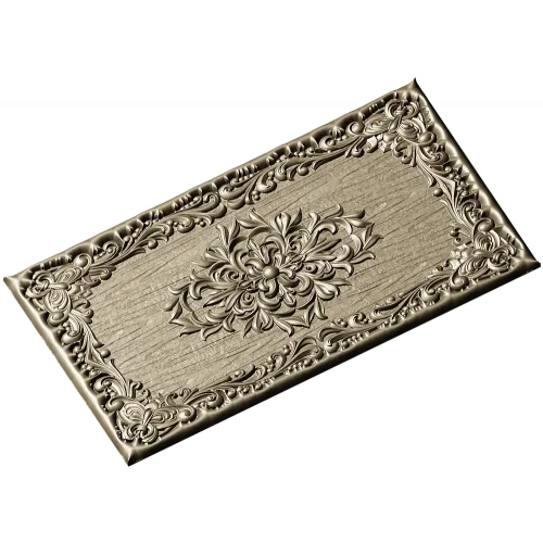 Ornate Floral Medallion Panel STL for CNC Routing