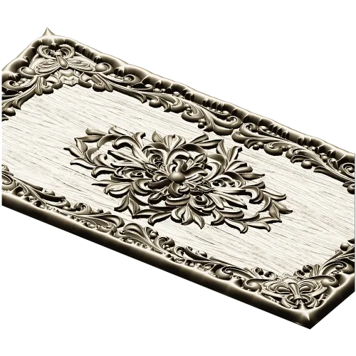 Ornate Floral Medallion Panel STL for CNC Routing