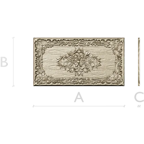 Ornate Floral Medallion Panel STL for CNC Routing