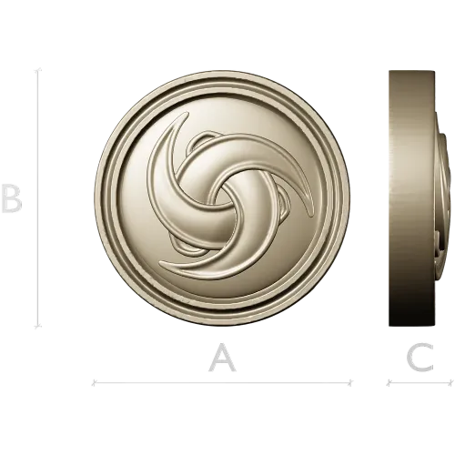 Trinity Swirl Rosette - 3D model STL for CNC milling