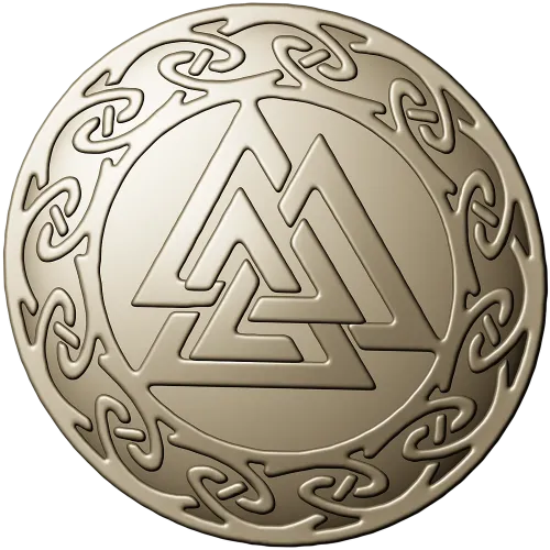 Valknut Medallion - STL 3D model for CNC milling