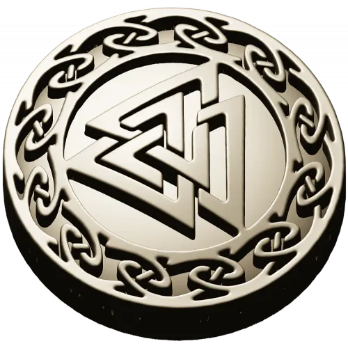 Valknut Medallion - STL 3D model for CNC milling