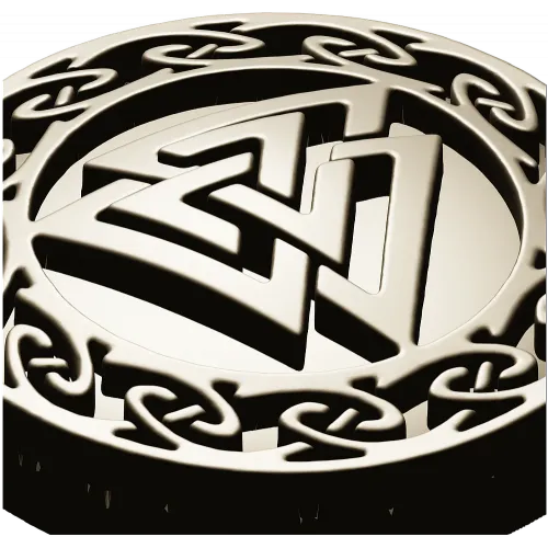 Valknut Medallion - STL 3D model for CNC milling