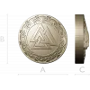 Valknut Medallion - STL 3D model for CNC milling