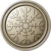 Runic Rosette Token - STL 3D model for CNC milling