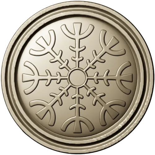 Runic Rosette Token - STL 3D model for CNC milling