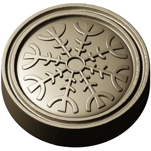 Runic Rosette Token - STL 3D model for CNC milling