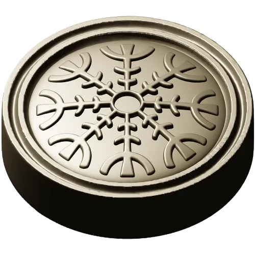 Runic Rosette Token - STL 3D model for CNC milling