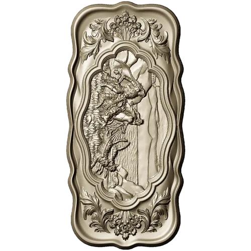 Freya and the Cats - Ornamental Relief STL for CNC