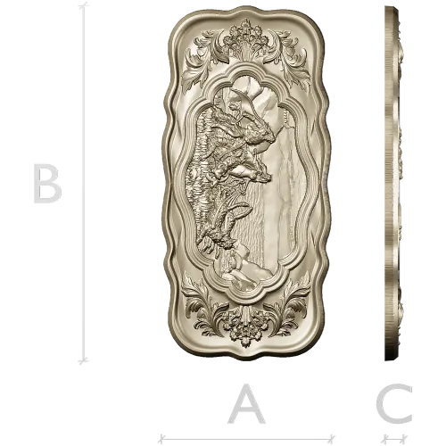 Freya and the Cats - Ornamental Relief STL for CNC