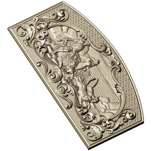 Фрея на кошках - stl модель рельефной панели для ЧПУ