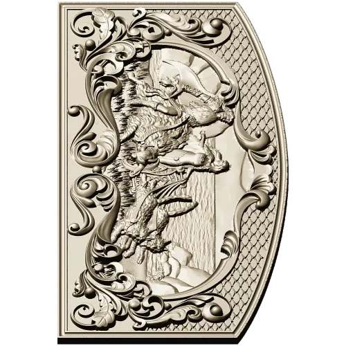 Фрея на кошках - stl модель рельефной панели для ЧПУ