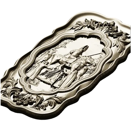 Appearance of Svarog - high-relief decorative panel STL for CNC