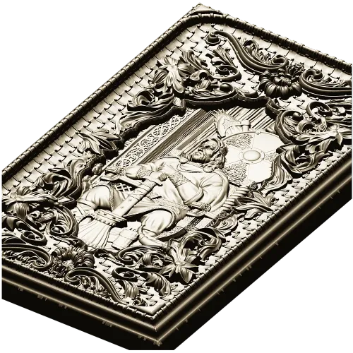 Рельефная 3D модель "Яра" для ЧПУ - панель в барочном стиле (STL)