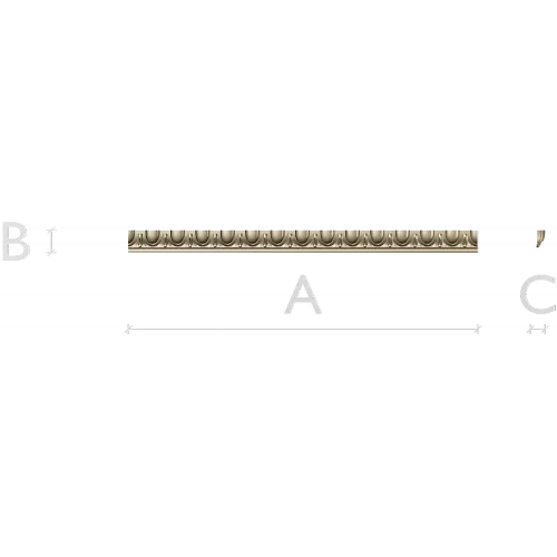 Classic Egg-and-Dart Baguette - STL 3D Model for CNC Milling
