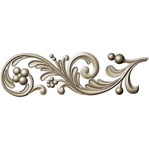 Acanthus Scroll Decorative STL for CNC Carving