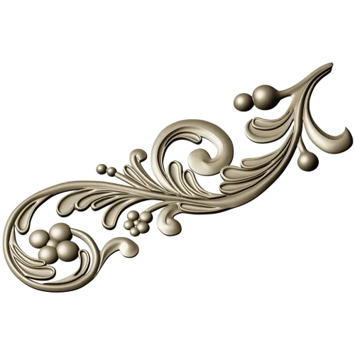 Acanthus Scroll Decorative STL for CNC Carving