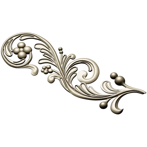 Acanthus Scroll Decorative STL for CNC Carving