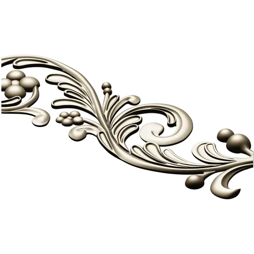 Acanthus Scroll Decorative STL for CNC Carving