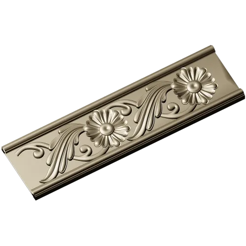 Classic Floral Baguette STL for CNC Carving
