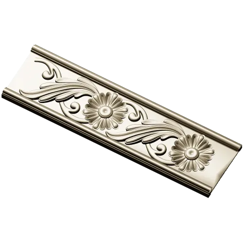 Classic Floral Baguette STL for CNC Carving