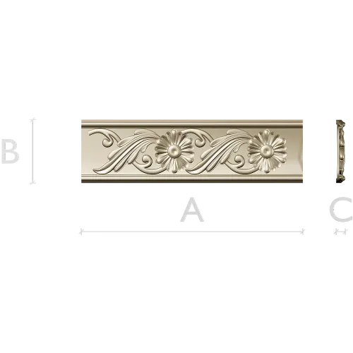 Classic Floral Baguette STL for CNC Carving
