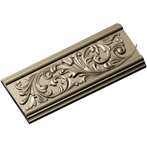 Ornate Acanthus Baguette - STL 3D Model for CNC