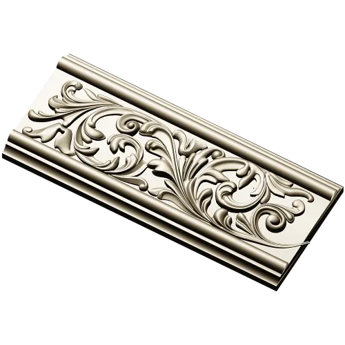Ornate Acanthus Baguette - STL 3D Model for CNC