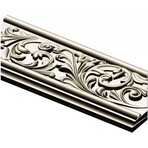 Ornate Acanthus Baguette - STL 3D Model for CNC