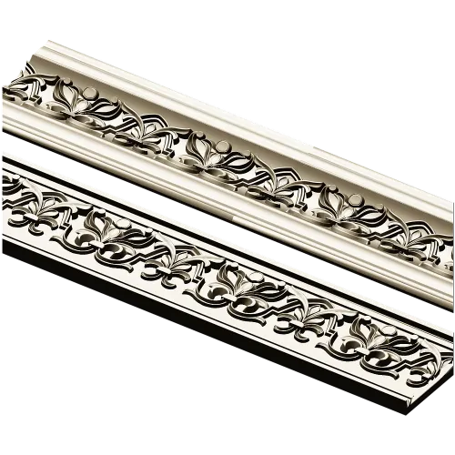Резной багет с акантовыми завитками - STL модель для ЧПУ